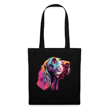 Aquarelle colorée Spinone Italiano - Sac en tissu - noir - Devant