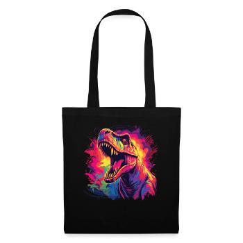 Watercolor Colorful T-rex Colorful Animals - Tote Bag - black - Front