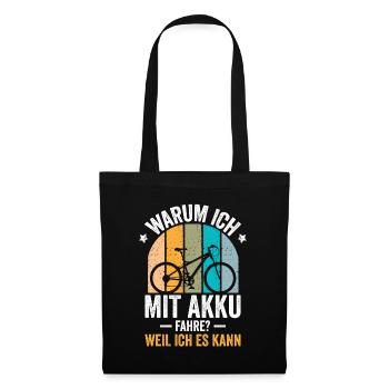 Fahrrad E-Bike Mountainbike - Stoffbeutel - Schwarz - Vorne