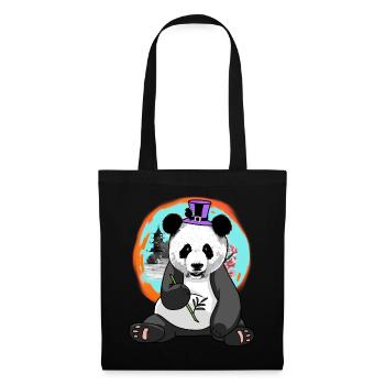 Asia Panda Bear Hat Wildlife Kids China Kid - Tote Bag - black - Front