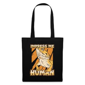 Impress Me Human Pogona Pet Lizard Owner Bearded - Tote Bag - black - Front