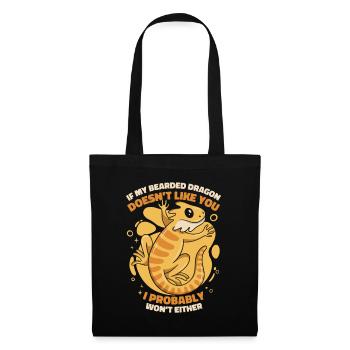 If My Bearded Dragon Doesn't Like You Pogona - Tote Bag - black - Front