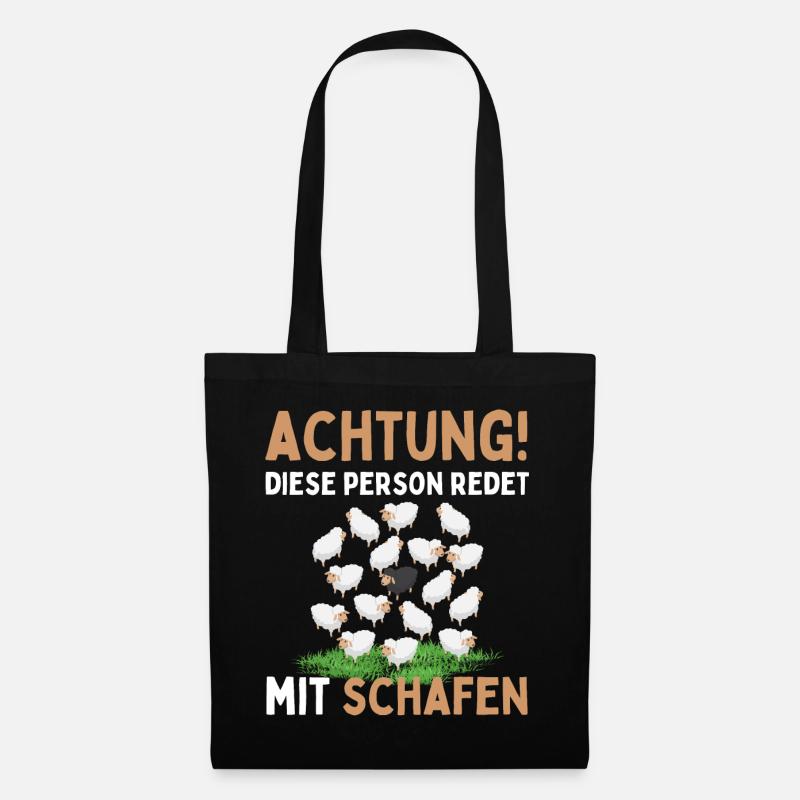 Funny Sheep Sheep Sheep Shepherd - Tote Bag - black