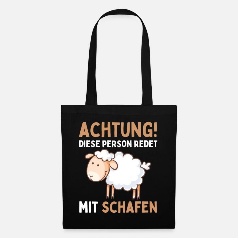 Funny Sheep Sheep Sheep Shepherd - Tote Bag - black