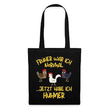 I USED TO BE NORMAL, NOW I HAVE CHICKENS - Tote Bag - black - Front