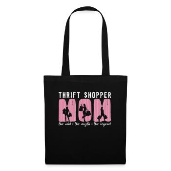 Thrift Shopper Mom The Idol Loves Thrift Shopping - Tote Bag - black - Front
