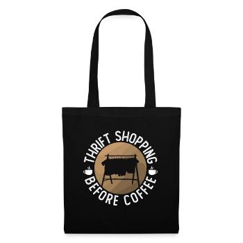 Thrift Shopping Before Thrift Store Coffee Lover - Tote Bag - black - Front