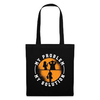 Thrift Shopper My Problem My Pictogram Dad Mom - Stoffbeutel - Schwarz - Vorne