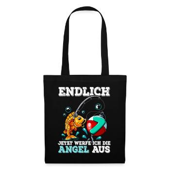 7e anniversaire pêcheur à la ligne - Sac en tissu - noir - Devant