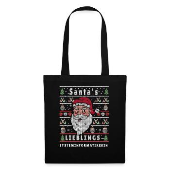 Ugly Weihnachten SANTAS LIEBLINGS - Stoffbeutel - Schwarz - Vorne