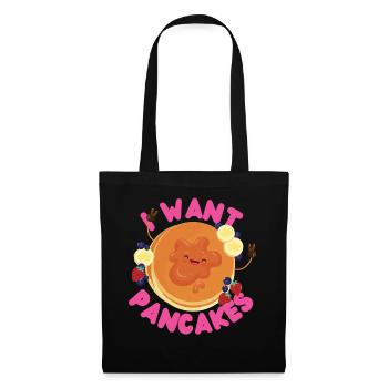 Amoureux des crêpes Les enfants je veux des crêpes - Sac en tissu - noir - Devant