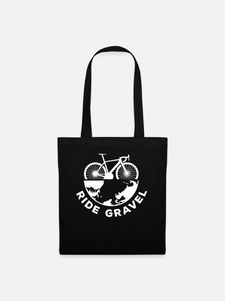 Ride Gravel Bike Bikepacking Gravel Bicycle Travel - Stoffbeutel - Schwarz