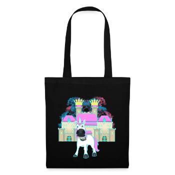 Castle King Fable Unicorn Fairy Tale Character Child Castle - Tote Bag - black - Front