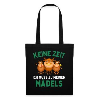 IL FAUT QUE J’AILLE VOIR MES FILLES ! Drôle De Vaches Fermier - Sac en tissu - noir - Devant