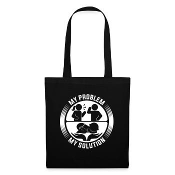 Doula Mon Problème Mon Pictogramme Papa Maman Aide à la naissance - Sac en tissu - noir - Devant