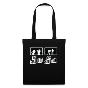 Soignant Mon problème Ma solution Pictogramme Papa Maman - Sac en tissu - noir - Devant