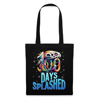 School Shirt, 100 Days Splashed Skull Formed By - Tote Bag - black - Front