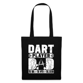 Dart Player Dad The Idol The Myth The Bullseye - Stoffbeutel - Schwarz - Vorne
