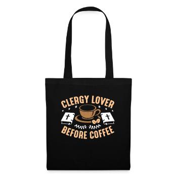 Clergy Lover Before Coffee Ministry Coffee Lover - Tote Bag - black - Front