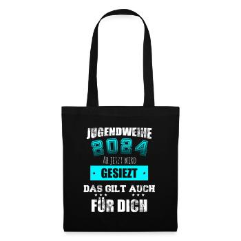 Jugendweihe 2024 - Ab jetzt wird gesiezt - Stoffbeutel - Schwarz - Vorne