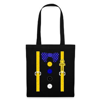 Egyptian Shirt, Suspender Pharaoh Egypt Ankh - Tote Bag - black - Front