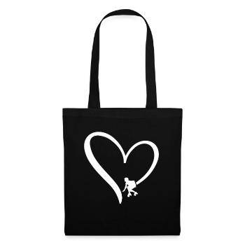 Roller Skater Heart Roller Skating - Tote Bag - black - Front