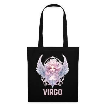 Virgo Astrological Sign Agaust Birthday Zodiac Sym - Stoffbeutel - Schwarz - Vorne