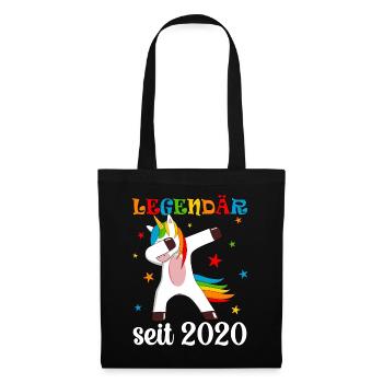 Légendaire depuis 2020 Né anniversaire Licorne - Sac en tissu - noir - Devant