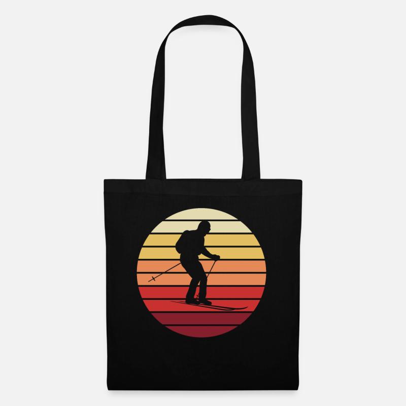 Sunset on Ski Gift - Tote Bag - black