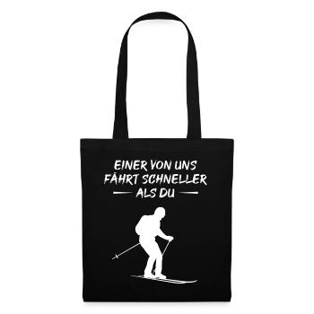 Cadeau pour les skieurs de vitesse - Sac en tissu - noir - Devant