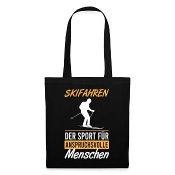 Cadeau pour les fans de ski exigeants - Sac en tissu - noir - Devant