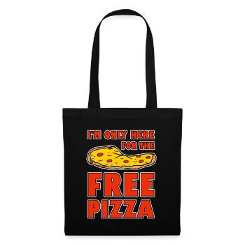 I'm Only Here For The Free Pizza 2 - Stoffbeutel - Schwarz - Vorne