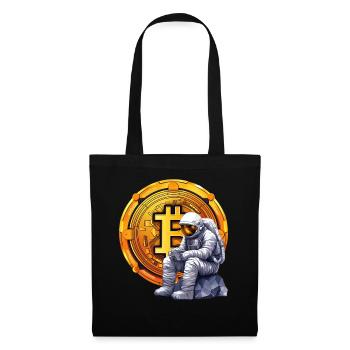 Astronaut Crypto Funny Cryptocurrency Trader - Stoffbeutel - Schwarz - Vorne