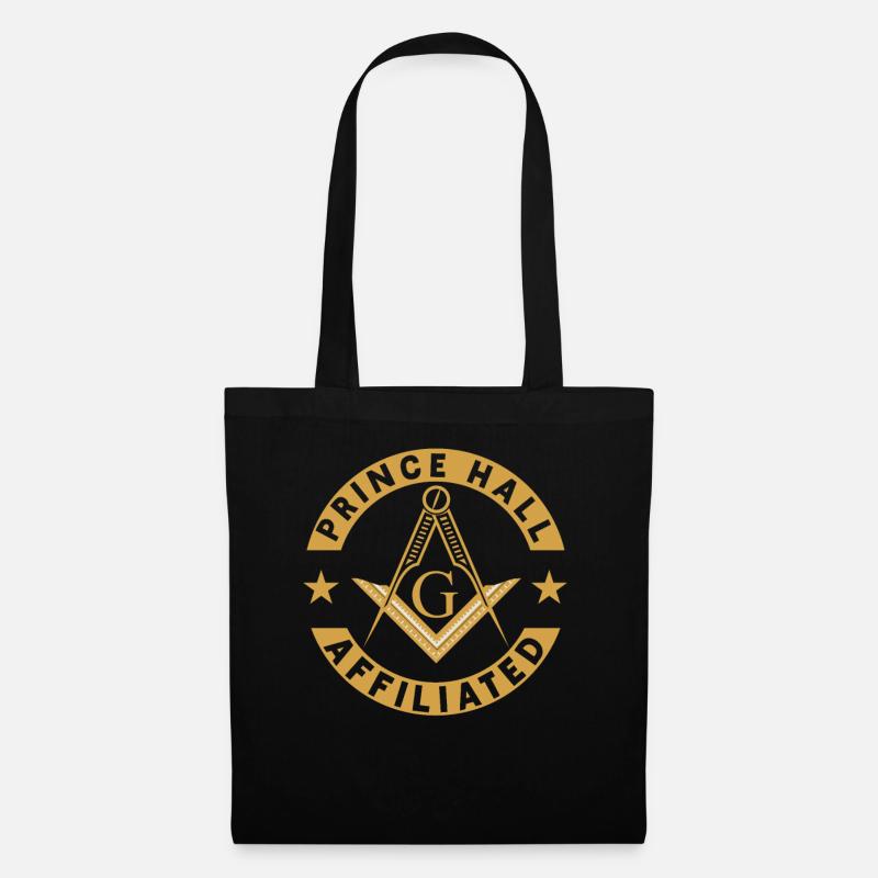 Angli e bussole massoniche FREEMASON Prince Hall - Borsa di stoffa - nero