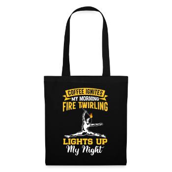 Bâton de feu Danse du feu Danseur de feu Danseur de feu - Sac en tissu - noir - Devant