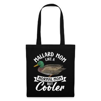 Canard colvert - Sac en tissu - noir - Devant