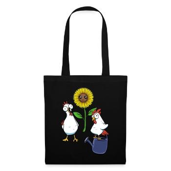 poulets, jardinier amateur, jardinage, jardinage, fleur - Sac en tissu - noir - Devant