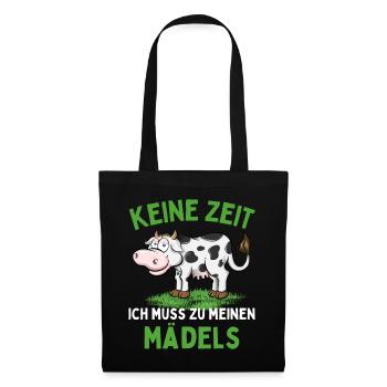IL FAUT QUE J’AILLE VOIR MES FILLES ! Drôle De Vaches Fermier - Sac en tissu - noir - Devant