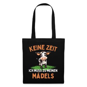 IL FAUT QUE J’AILLE VOIR MES FILLES ! Drôle De Vaches Fermier - Sac en tissu - noir - Devant