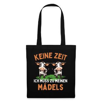 IL FAUT QUE J’AILLE VOIR MES FILLES ! Drôle De Vaches Fermier - Sac en tissu - noir - Devant