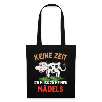 IL FAUT QUE J’AILLE VOIR MES FILLES ! Drôle De Vaches Fermier - Sac en tissu - noir - Devant