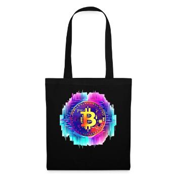 Vaporwave Bitcoin Digital Currency Coin Crypto Tra - Stoffbeutel - Schwarz - Vorne