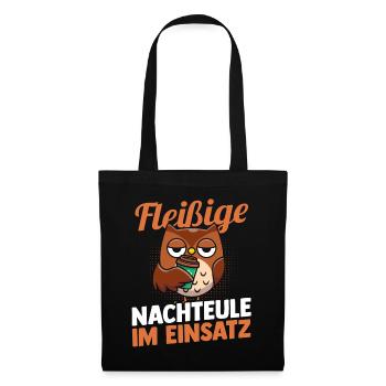Industrious Night Owl Night Shift - Tote Bag - black - Front