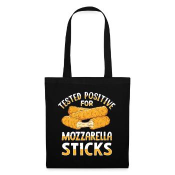 Bâtonnets de mozzarella au fromage - Sac en tissu - noir - Devant