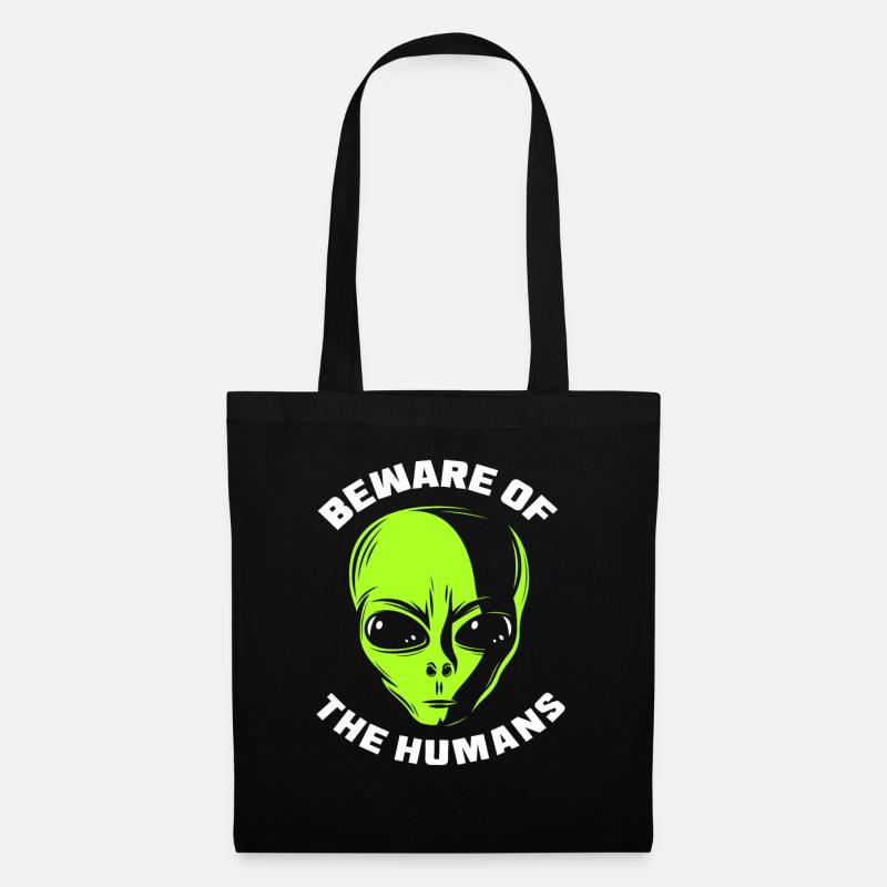 Alien Gesicht - Stoffbeutel - Schwarz
