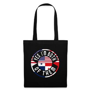 Yes, I'm Both Of Them Shirt, USA Flag Panama Flag - Tote Bag - black - Front