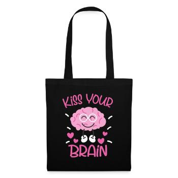 Sonderpädagogik Kiss Your Brain Lehrerin Schule - Stoffbeutel - Schwarz - Vorne