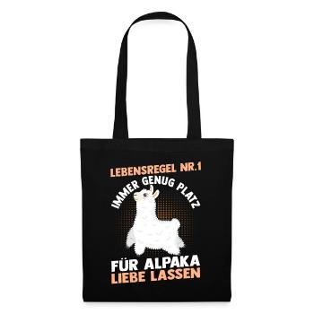 Alpaca - Tote Bag - black - Front