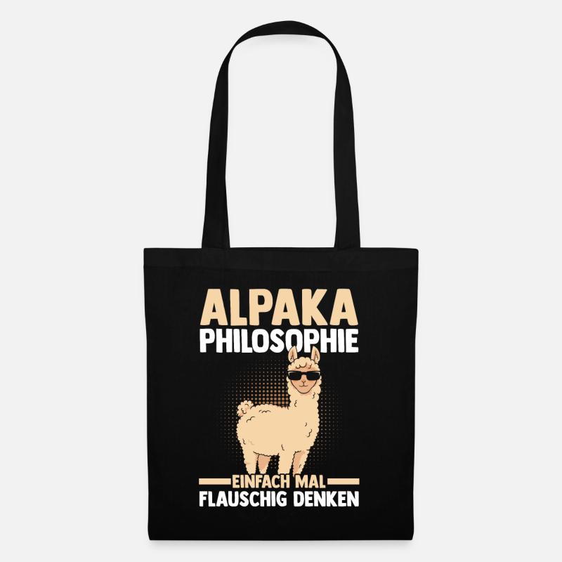 Alpaka - Stoffbeutel - Schwarz