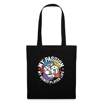 Bunco Player My Passion My Bunco Player Party Game - Tote Bag - black - Front